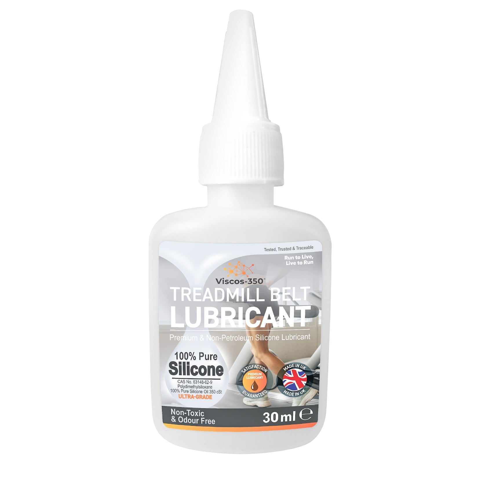 Viscos-350 Premium Treadmill Lubricant | Pure Silicone Oil | Made in the UK - 30ml Viscos-350 Premium Treadmill Lubricant | Pure Silicone Oil | Made in the UK - 30ml