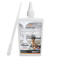 Viscos-350 Premium Treadmill Lubricant Pure Silicone Oil 15cm Long Applicator Inc - Made in UK - 100ml - Viscos-350