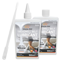 Viscos-350 Premium Treadmill Lubricant Pure Silicone Oil 15cm Long Applicator Inc - Made in UK - 200ml - Viscos-350